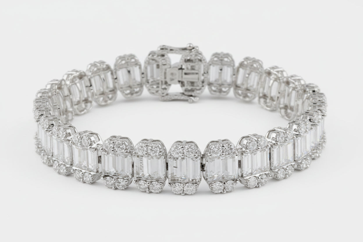 18Kt Fancy Tennis Bracelet