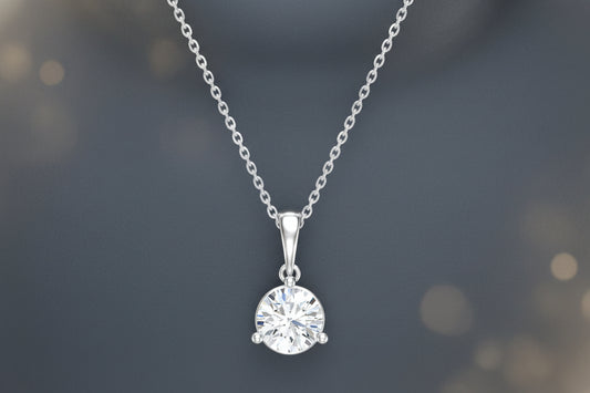 10Kt Classic Solitaire Pendant