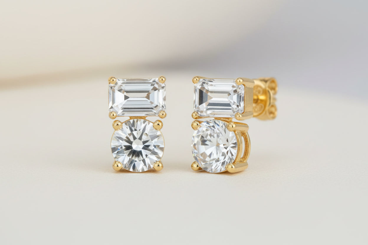 10Kt Elegantly Styled Studs