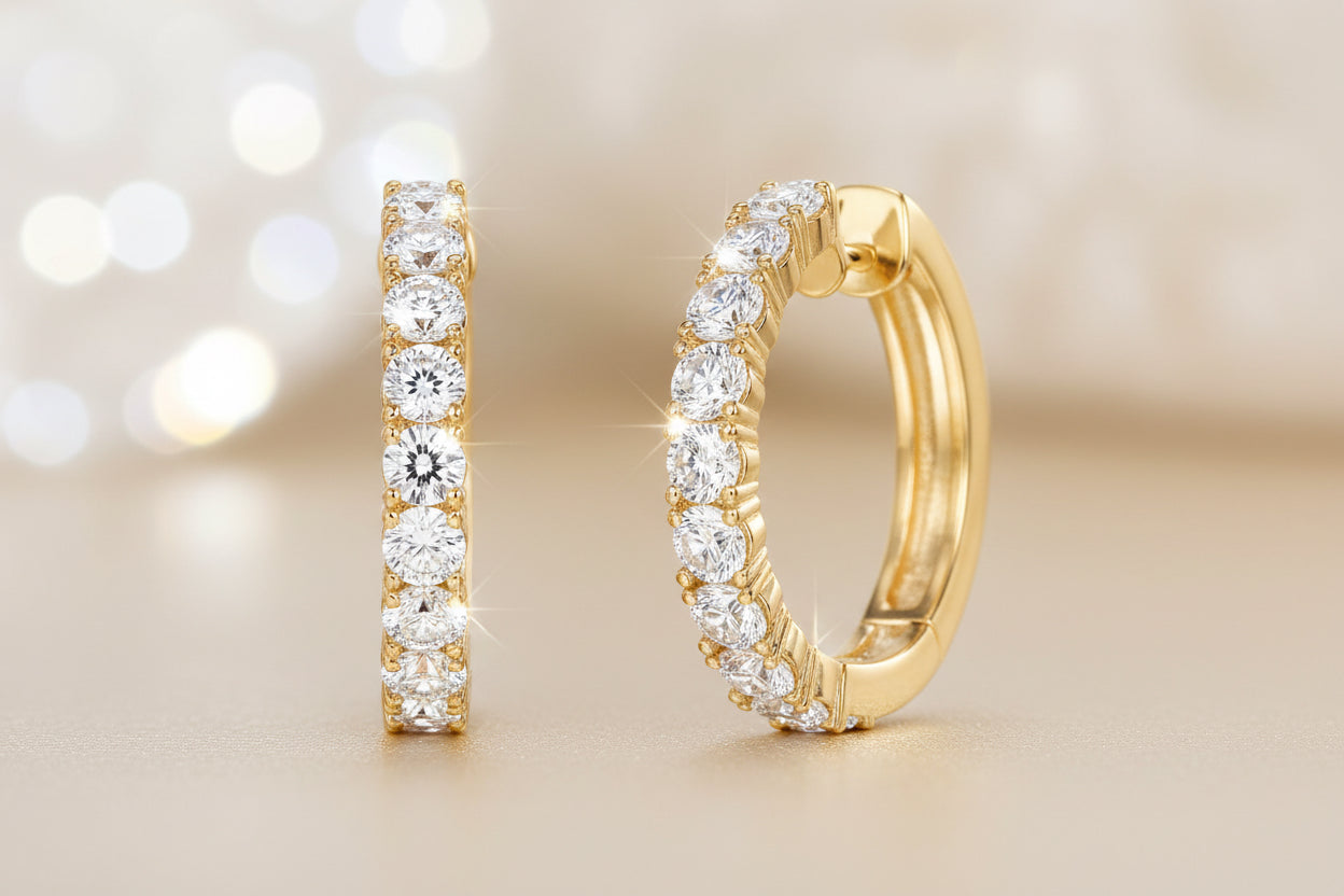 10Kt Classic Huggie Earrings