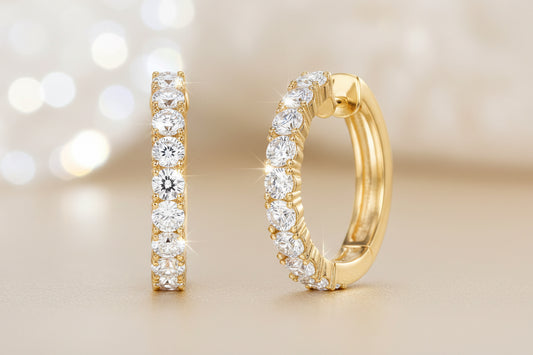 10Kt Classic Huggie Earrings