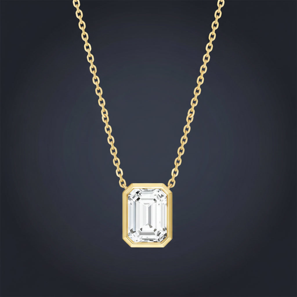 10Kt Classic Solitaire Pendant on Chain